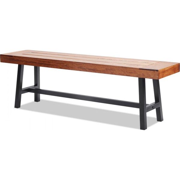 Panca Da Giardino 160 Cm Legno 227 Kg Panca Per Parco E Patio Panca Per 3 Persone-image
