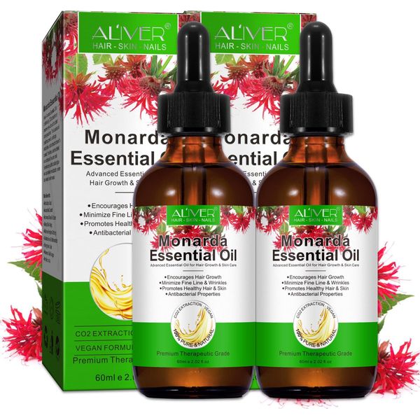 Olio Di Bergamotto Monarda Wild Bergamot Bee Balm Olio Essenziale Per La Cura Dei Capelli, 2X 60Ml-image