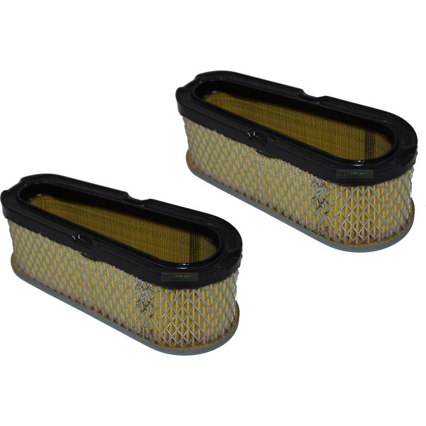 2X Filtro Aria Per Motore Briggs & Stratton / B&S 493909 496894 496894S 10 - 15 Cv-image