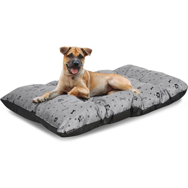 Cuscino Per Cani Prestige 80X60 Cm Impermeabile Osso Nero-image