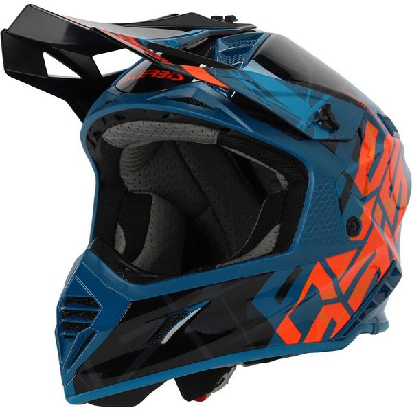 Casco Da Motocross Acerbis X-Track 22.06 Nero Lucido-Verde Taglia Xs-image