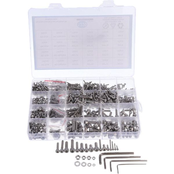 Suleve MXSH7 1220Pcs Acciaio Inox Esagono Incassato Testa Di Vite Bulloni Dadi Lavatrice Assortimento Kit M2 M3 M4 M5-image