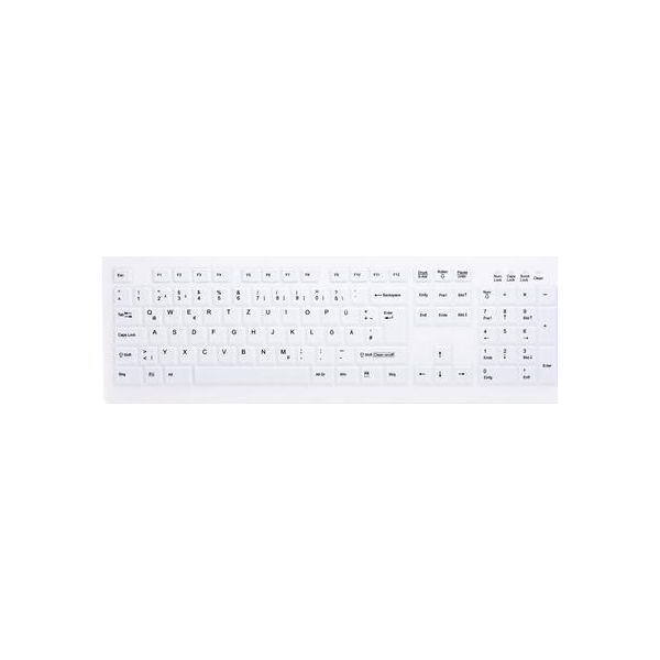 Cherry AK-C8100F-FU1-W/GE Tastiera Rf Senza Fili Qwertz Tedesco Bianco (AK-C8100F-FU1-W/GE)-image