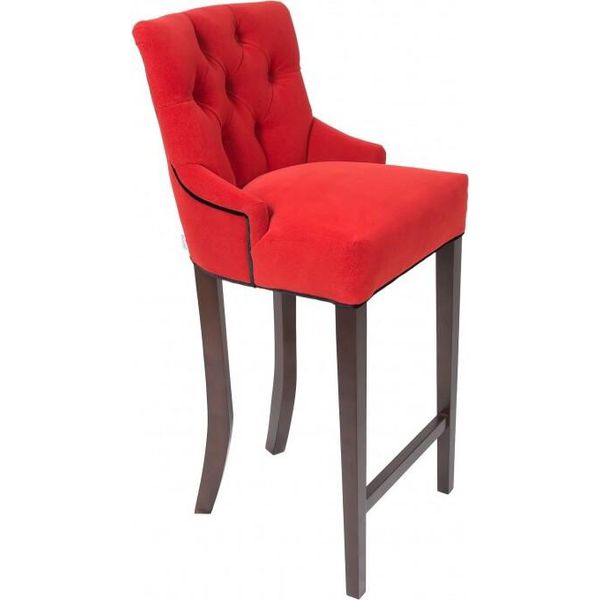 Sedia Da Bar Design Chesterfield Sgabello Bar Poltrona Sedia Sgabello Bancone Bar Tessile-image