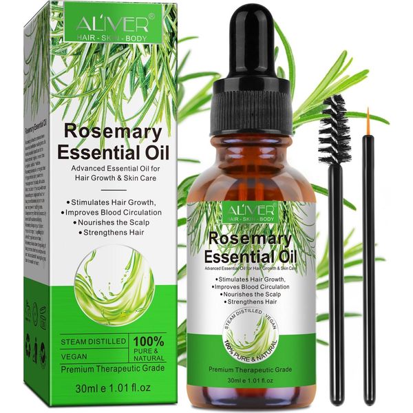 Olio Essenziale Di Rosmarino Per La Cura Della Pelle E La Crescita Dei Capelli Del Cuoio Capelluto, 1X 30Ml-image