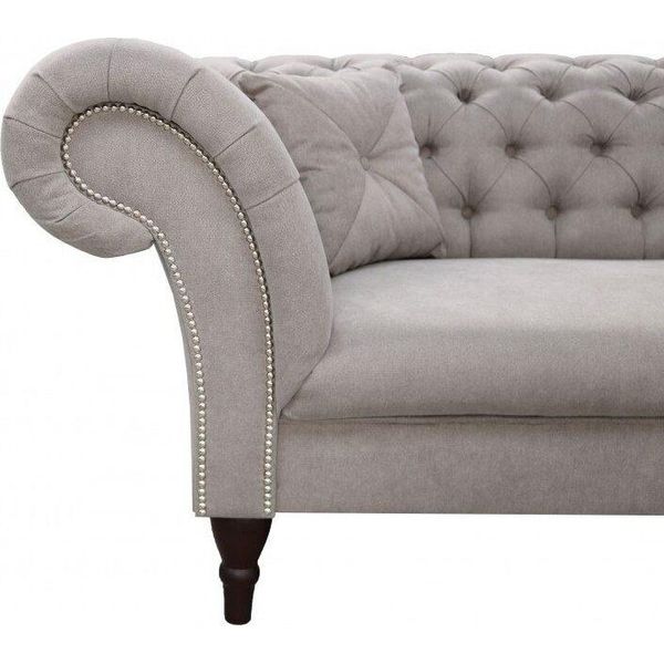 Set Di Divani Chesterfield 3+2 Divano Divano Imbottito Design Pelle Tessuto Mobili-image