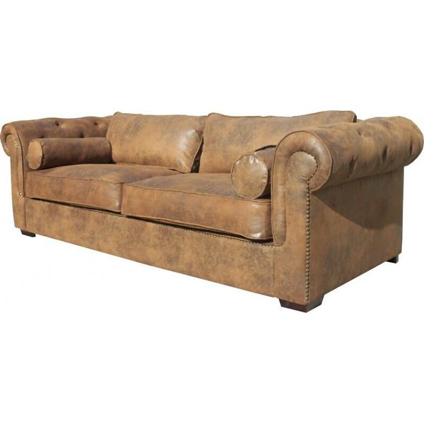 -Divano Chesterfield Set 3+2 Couch Upholstery Set Divani Divani Nuovo Divano Pelle-image