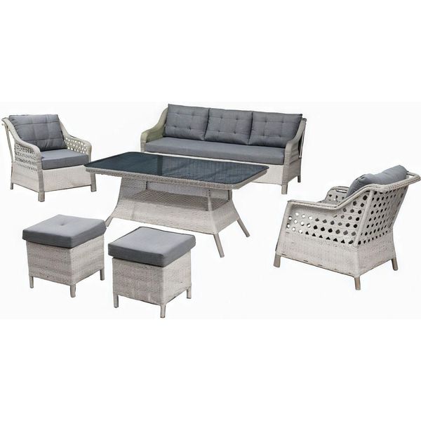 Mobili Da Giardino Mobili Da Salotto Set Di Divani Tavolo Da Terrazza Divano Divano Set Da 6 Pezzi-image