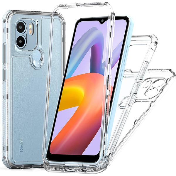 Custodia Trasparente Per Xiaomi Redmi A2 / A1, Tpu Antiurto E Pc Ibrido Custodia Trasparente-image