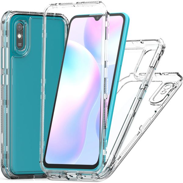 Custodia Trasparente Per Xiaomi Redmi 9A, Tpu Antiurto E Pc Ibrido Custodia Trasparente-image