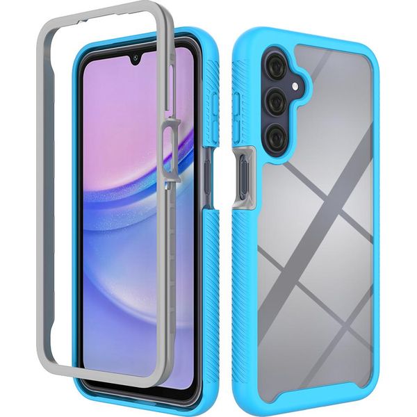 Custodia Per Samsung Galaxy A16 5G/4G, Copertura Posteriore Trasparente Ibrida, Robusto Paraurti In Tpu, Custodia Antiurto Blu-image