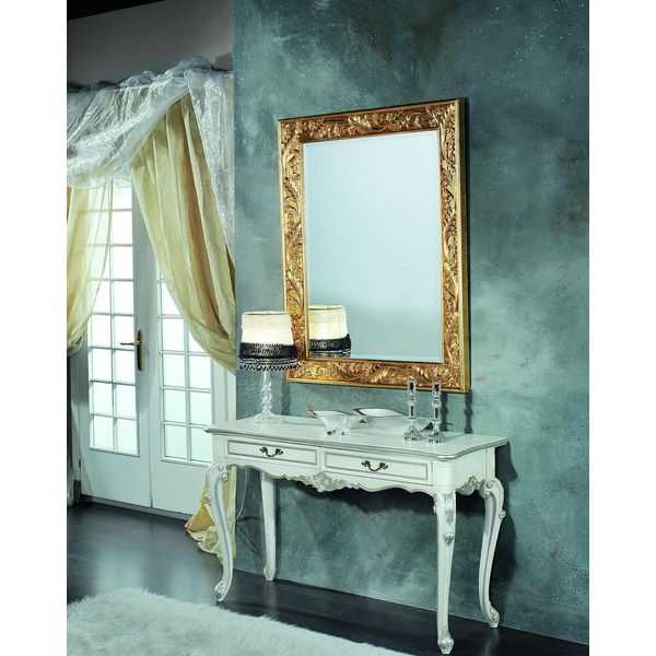 Specchio Specchio Di Design Italiano Credenza In Piedi 93X183Cm Barocco Rococò-image