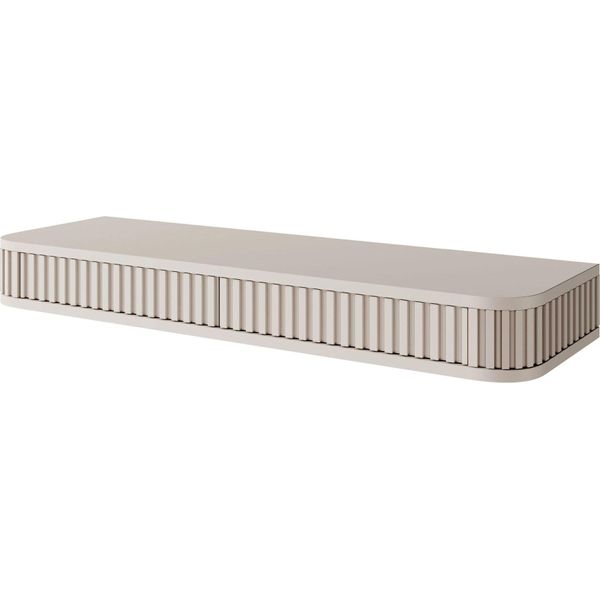 Selsey Ovarlo - Comodino Sospeso Con 2 Cassetti, Grigio, 113 Cm-image