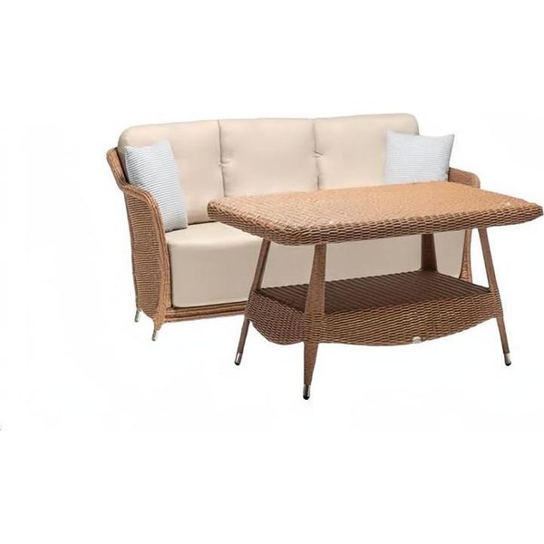 Mobili Da Giardino Divano 3 Posti Tavolino Divani Tre Posti Rattan Lusso Moderno-image