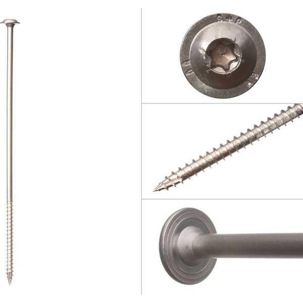 Viti A Testa Bombata A2 In Acciaio Inox 8 X 250 Mm Torx 40 - Confezione Da 50 Pezzi-image