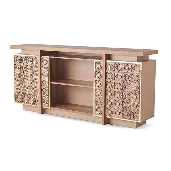 Armadio Archivio Credenza Studio Rettangolare Mobili Ufficio Marrone-image