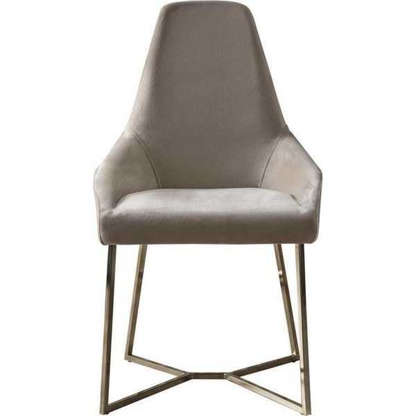Poltrona Sedia Da Pranzo Lusso Beige Poltrona Sedia Sedie Design Moderno Arredo-image