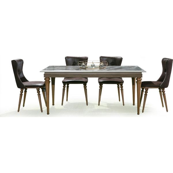 Set Completo Tavolo Da Pranzo 4X Sedie Sala Da Pranzo Set Tavolo Da Pranzo Legno Tavoli 4Pz-image