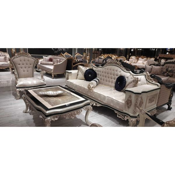 Set Di Divani Da Salotto Di Lusso 3+1 Con Tavolino Set Di Divani Da Salotto-image
