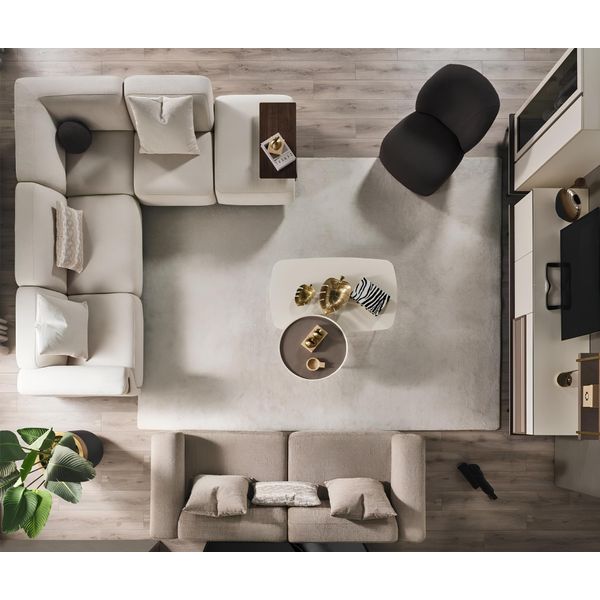 Divano Angolare Beige Divano A L Di Lusso Poltrona Di Design Mobili Imbottiti Di Lusso-image