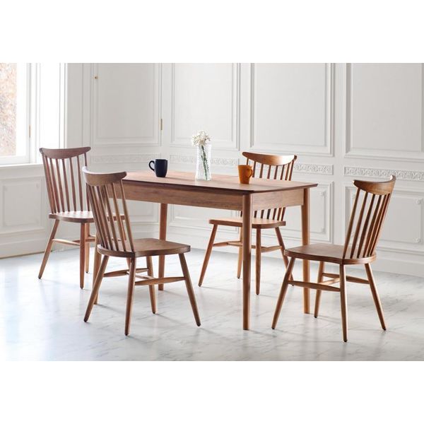 Set Sala Da Pranzo Tavolo Marrone 4X Sedie Design Mobili Moderni Tavolo Da Pranzo Di Lusso-image