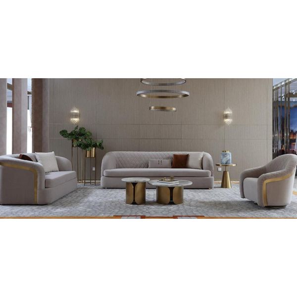 Set Di Divani 321 Posti Design Gruppo Di Divani Divano Moderno Imbottito Di Lusso Nuovo-image