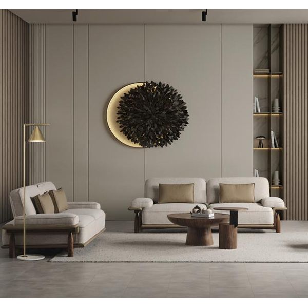 Divano Beige Set Di Divani 2X 3 Posti Set Di Divani Di Design Imbottiti Set Di Divani Moderni-image