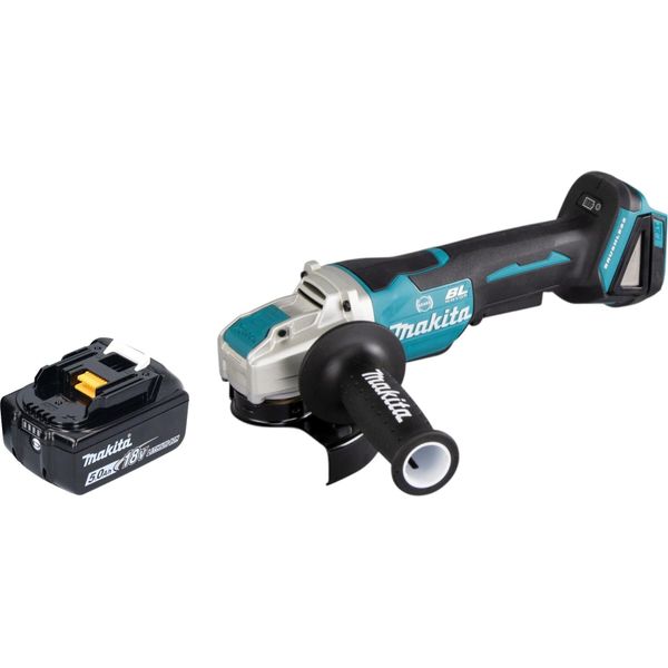 Smerigliatrice Angolare A Batteria Makita Dga 520 T1X1 18 V 125 Mm X-LOCK Brushless + 1X Batteria Ricaricabile 5,0 Ah - Senza Caricabatterie-image