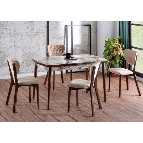 Lusso Di Alta Qualità Tavolo Da Pranzo Completo 4х Sedie Sala Da Pranzo Di Lusso Mobili Di Design-image