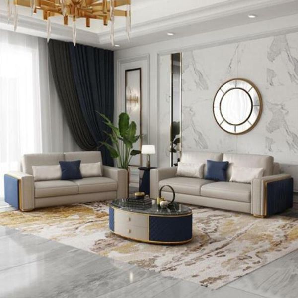 Divani Moderni In Pelle Divano Divano Zona Giorno Divano Seduta Divano Set 3+2 Design-image
