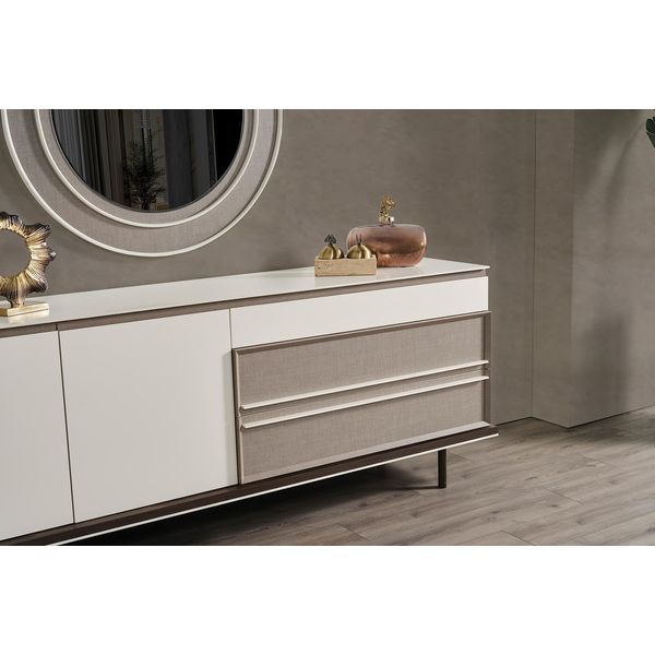 Mobili Da Sala Da Pranzo Di Design Credenza In Legno Credenza A Specchio Di Lusso-image