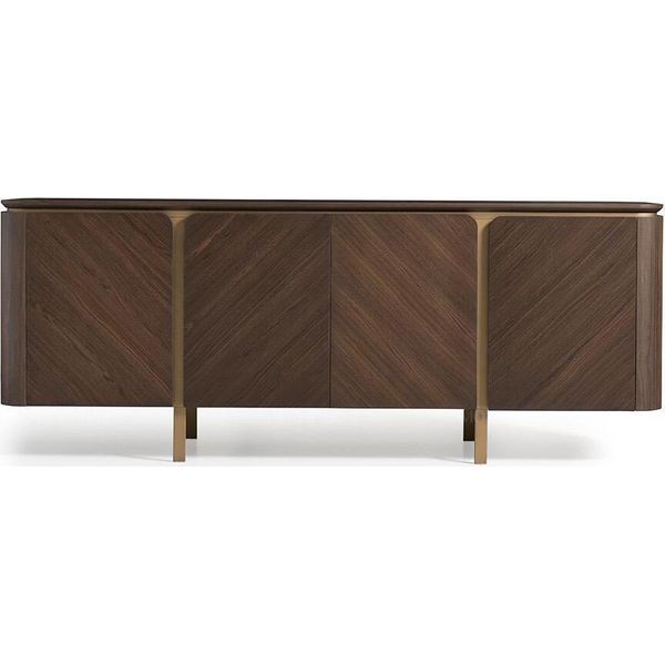 Credenza Credenza Cassettiera Credenza In Legno Mobili Marroni-image
