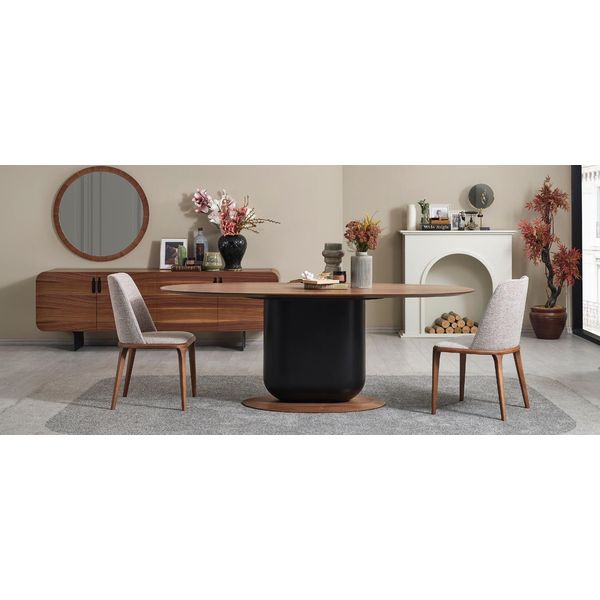 Lusso Gruppo Da Pranzo Completo Credenza Sala Da Pranzo Tavolo Sedie Nuova Credenza-image