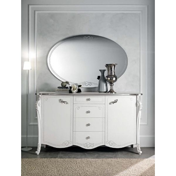 Cassettiera Soggiorno Cassettiere Cassettiere Legno Credenza Design Classico Nuovo-image