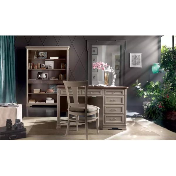 Armadio Soggiorno Libreria Credenza Mobili Classici Scaffali Legno-image