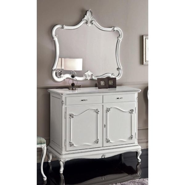 Cassettiere Mobili Italiani Credenza Specchio Cassettiera Mobile Credenza Legno Nuovo-image