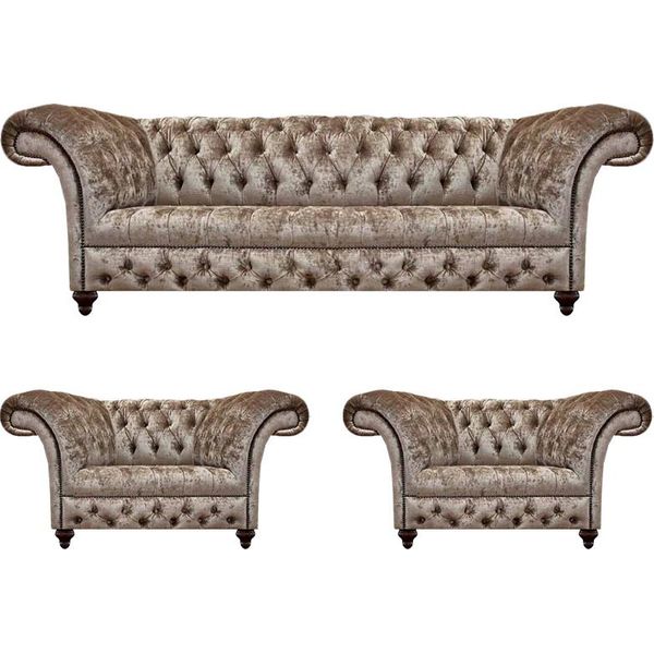 Set Di Divani Di Lusso Mobili Di Design 3 Pezzi Chesterfield Arredamento Set Di Divani-image