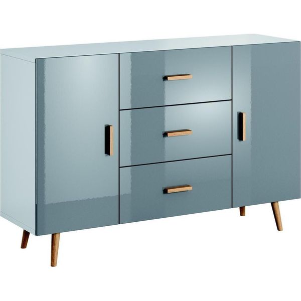 Cassettiera Brillo Armadio In Legno Credenza Soggiorno Credenza Mobile Alto-image