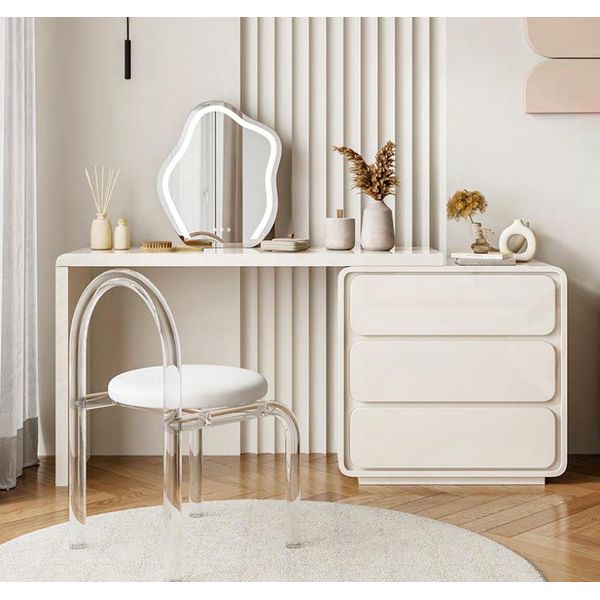 Tavolino Da Toilette Moderno Bianco Tavolino Da Toilette Di Design Con Cassetti Nuovo-image