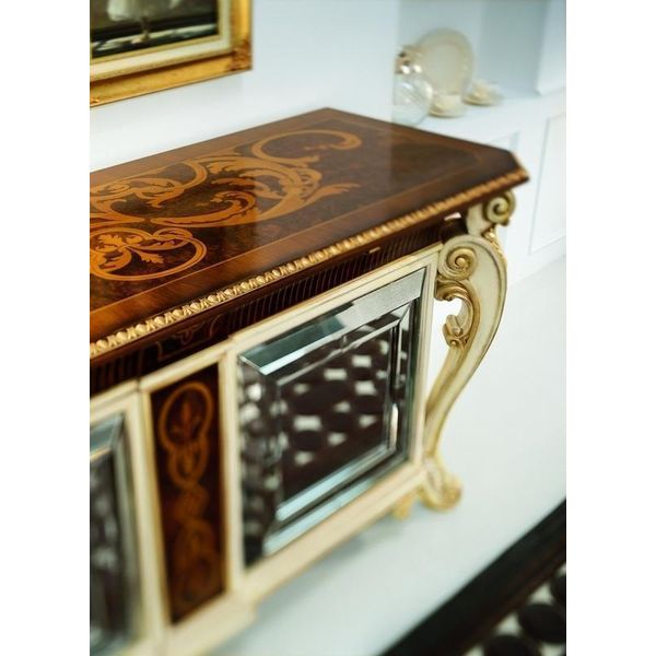 Credenza Credenza Bianca Design Credenza Console Legno Mobile Cassettiera Nuovo-image