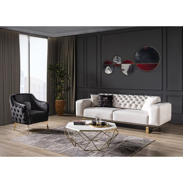 Set Di Divani 331 Posti Divano Poltrona Tessuto Rosso Chesterfield Seduta Di Lusso-image