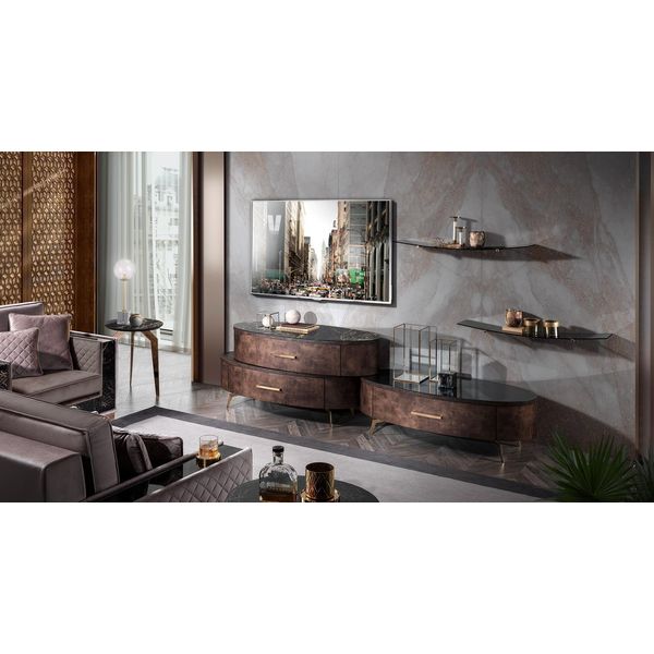 Credenza Design 2X Mensola A Muro Rtv Cassettiera Credenza 4 Pezzi Rtv-image