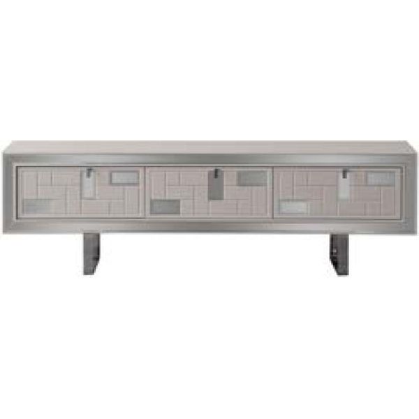 Credenza Porta Tv Rtv Lowboard Parete Attrezzata Legno Bianco Mobili Soggiorno-image