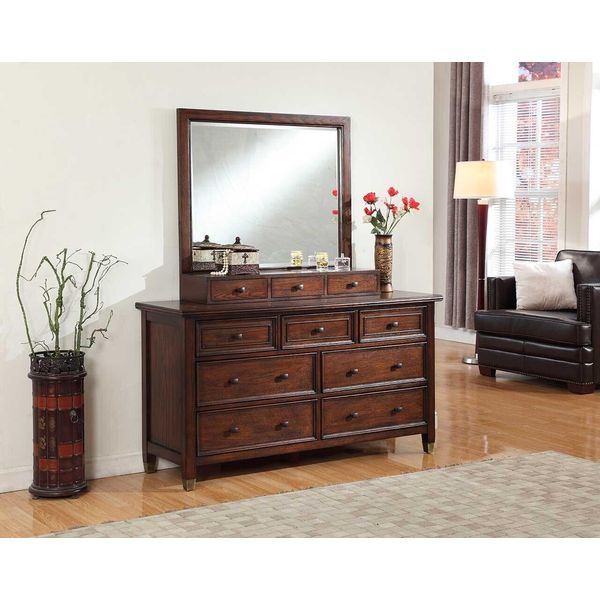 Credenza Buffet Cassettiera Con Specchio Vero Legno Artigianale Credenze Classiche-image
