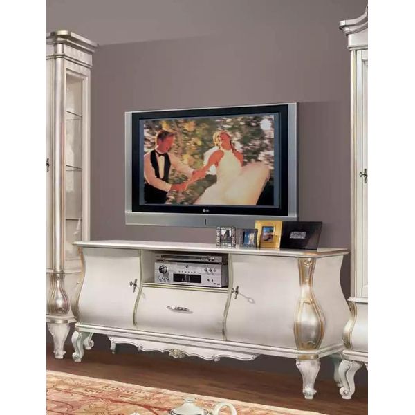 Porta Tv Classico Credenza Di Lusso Di Design Soggiorno Mobili In Legno Nuovo-image