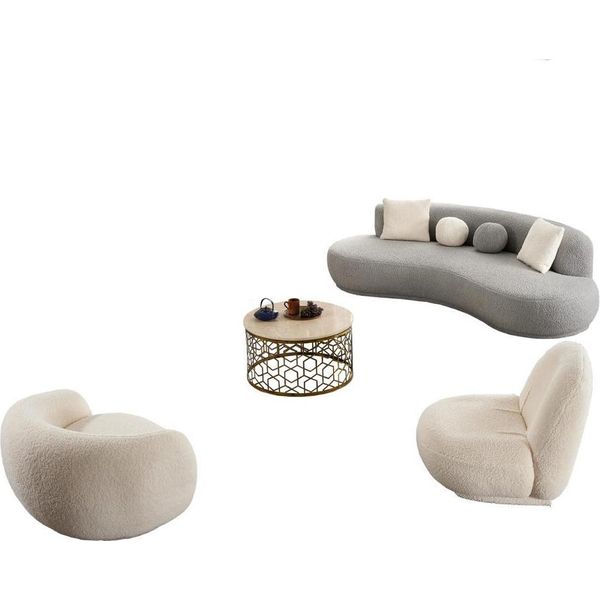 Divani 4 Posti 2X Poltrone Relax Set Completo Divano Divani Set Salotto-image
