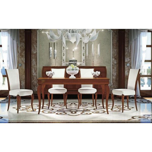 Sala Da Pranzo Tavolo Da Pranzo Sedia Tavolo Allungabile Gruppo Tavoli Legno Design Set 5 Pezzi.-image