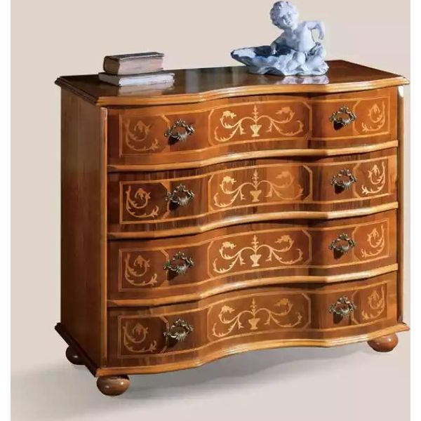 Cassettiera Classica In Legno Marrone Per Soggiorno Design-image