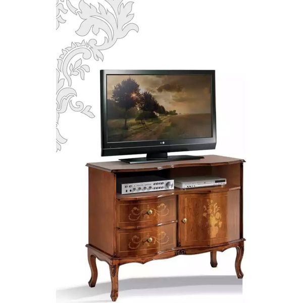 Porta Tv Classico Credenza Di Lusso Cassettiera Mobili Soggiorno Legno-image