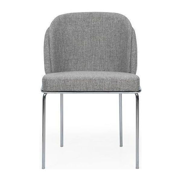 Sedia Imbottita Sedia Grigia Per Sala Da Pranzo Sedia Esclusiva Per Sala Da Pranzo In Metallo-image